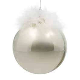 Üveg karácsonyfadísz sz563 Ezüst 10 cm