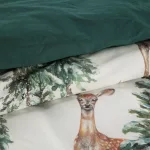 Deer pamut karácsonyi ágyneműhuzat Fehér 220x200 cm - 70x80 cm 2db