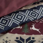 Skandy pamut karácsonyi ágyneműhuzat Gránátkék 140x200 cm - 70x80 cm 1db