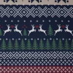Skandy pamut karácsonyi ágyneműhuzat Gránátkék 220x200 cm - 70x80 cm 2db