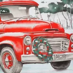 Xmas pamut karácsonyi ágyneműhuzat Piros 160x200 cm - 70x80 cm 2db