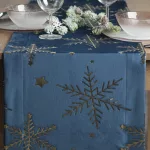 Karácsonyi asztalterítő 11b Gránátkék 40x140 cm
