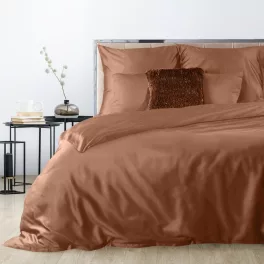   Nova3 pamut-szatén ágyneműhuzat Téglavörös 140x200 cm - 70x80 cm 1db
