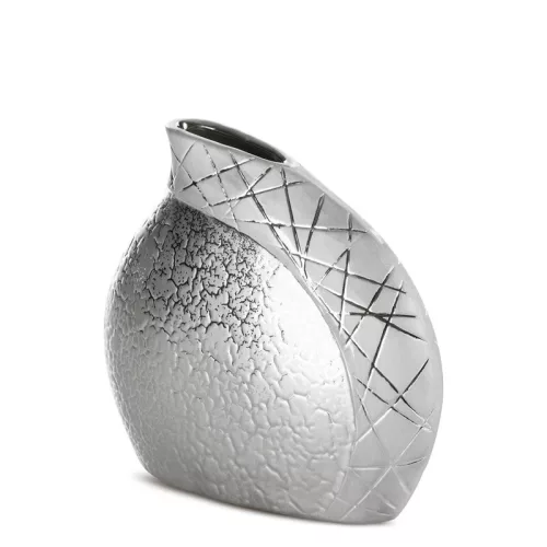 Alira kerámia váza Ezüst 20x8x19 cm