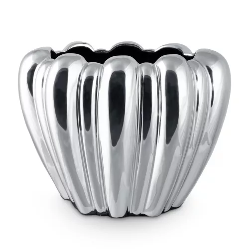 Antonio dolomit modern váza Ezüst 21x13x16 cm