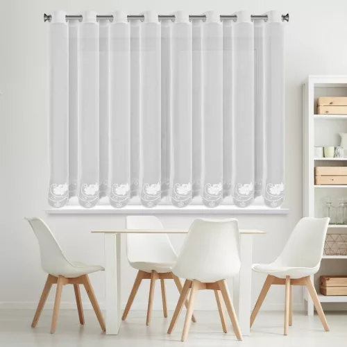 Leti fényáteresztő függöny Fehér 350x160 cm