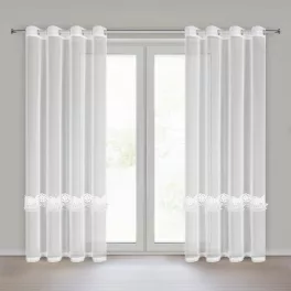 Isola díszes fényáteresztő függöny Fehér 140x250 cm