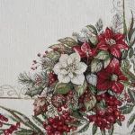 Karácsonyi gobelin terítő zsenília fonalból 4115 Zöld 45x140 cm - 5 cm