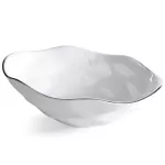Boni 01 kerámia tál Fehér 35x22x11 cm