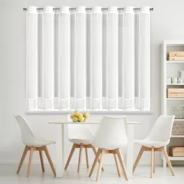 Katrina díszes fényáteresztő függöny Fehér 350x150 cm