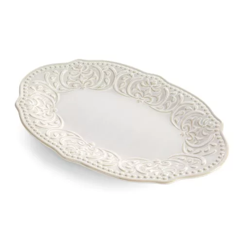 Venus kerámia tál Krémszín 31x20x3 cm