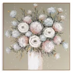 Falikép 698 Krémszín 102x102x5 cm