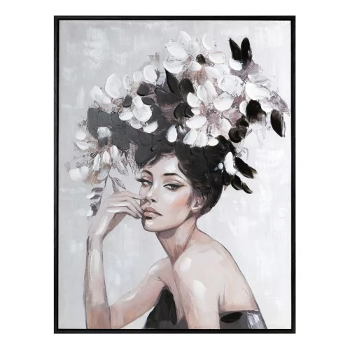 Női alakot ábrázoló falikép 715 Krémszín 60x80x4 cm
