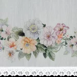 Flowery vitrázs függöny Fehér 30x150 cm