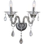 Glitter fali lámpa króm/kristály 38x22x34 cm