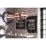 Lucy csillár fém búrával Réz 30x30x12 cm