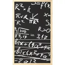Math fából készült gyerekszoba falikép Fekete 55x33 cm