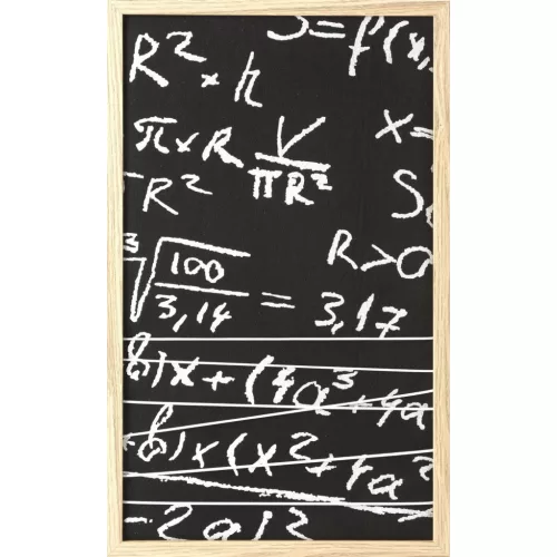 Math fából készült gyerekszoba falikép Fekete 55x33 cm