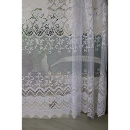   TRD. Kész függöny Emily fehér Rózsás modern minta 200x160cm