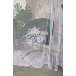 TRD. Kész függöny Emily fehér Tavaszi Rózsák minta 300x160cm