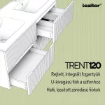 Trent 120 alsó szekrény mosdóval