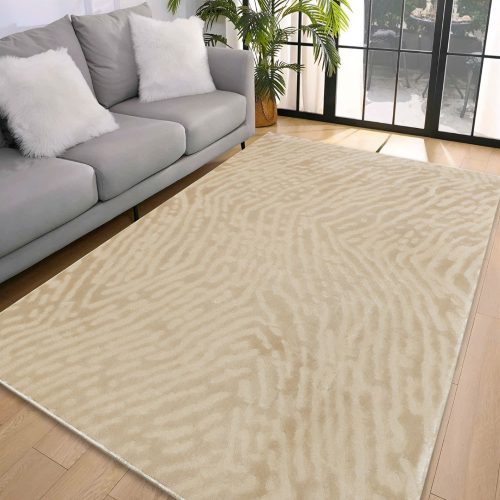 Den. Deluxy design Bézs Puha Szőnyeg 200x290cm-hátul gumis