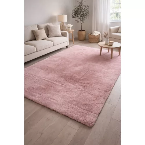 Den. Furlux rózsaszín 60 x 220cm egyszínű extra puha shaggy szőnyeg