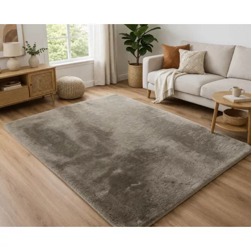Den. Furlux taupe 60 x 220cm egyszínű extra puha shaggy szőnyeg