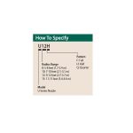 Rain Bird Spray kettős kiömlésű esőztető fúvóka U-15F - rögzített, 3,4 - 4,6 m - 360° - fekete