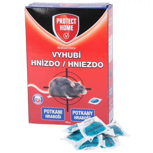 RODICUM Extra rágcsálóirtó csalétek, 400 g, kék, patkányok és pockok ellen, puha csali, nedvességálló, Bitrex védőanyaggal