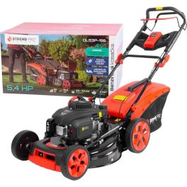   Benzinmotoros fűnyíró, Strend Pro Garden QL53P-196, fekete/piros, vágásszélesség: 53 cm, Loncin V200 motor, 196 cm3, 4 ütemű, 4000 W, 5,4 LE, 3600 fordulat/perc, 60 l gyűjtőkosár, oldalkidobás, mulcsozás, önjáró