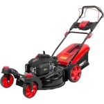 Benzinmotoros fűnyíró, Strend Pro Garden TB53S13, fekete/piros, vágásszélesség: 53,3 cm, Loncin V200 motor, 196 cm3, 4 ütemű, 4000 W, 5,4 LE, 3600 fordulat/perc, forgatható első kerekek, 60 l gyűjtőkosár, oldalkidobás, mulcsozás, önjáró