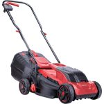 Akkumulátoros fűnyíró, Worcraft CLM-S20LiB ShareSYS, fekete/piros, vágásszélesség: 32 cm, 20 V Li-Ion, 3500 fordulat/perc, 30 l gyűjtőkosár, akkumulátor és töltő nélkül