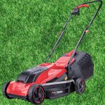 Akkumulátoros fűnyíró, Worcraft CLM-S20LiB ShareSYS, fekete/piros, vágásszélesség: 32 cm, 20 V Li-Ion, 3500 fordulat/perc, 30 l gyűjtőkosár, akkumulátor és töltő nélkül