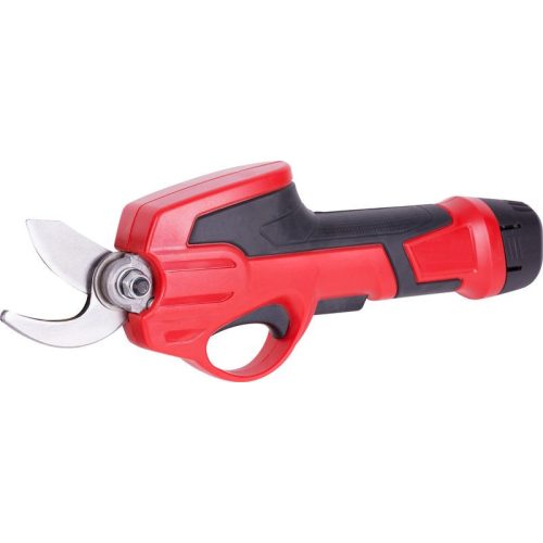 Akkumulátoros metszőolló, Strend Pro Garden, piros/fekete, 1,5 Ah 7,2 V Li-Ion, maximum 25 mm vastagság, hosszabbító nyél kompatibilis, akkumulátorral és töltővel