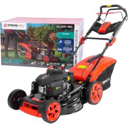   Benzinmotoros fűnyíró, Strend Pro Garden QL51P-196, fekete/piros, vágásszélesség 51 cm, Loncin V200 motor, 196 cm3, 4 ütemű, 4000 W, 5,4 LE, 3600 fordulat/perc, 60 l gyűjtőkosár, oldalkidobás, mulcsozás, önjáró