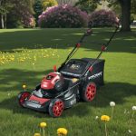 Akkumulátoros fűnyíró, Worcraft CLM-S58LiB, fekete/piros, vágásszélesség: 50,8 cm, 58 V Li-Ion, 3200 fordulat/perc, 60 l gyűjtőkosár, mulcsozás, oldalkidobás, akkumulátorral és töltővel