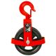 Csiga, Brano Z 500 C, 500 kg, piros/fekete, kampóval és kötélvédővel, kézi működtetésű, hordozható, köteles használathoz, egyszerű kialakítás