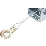 Csörlő, Strend Pro HW-100-800, ezüst, racsnis, kézi, 10 m acélkötél, 4,8 mm kötélátmérő, 800 kg teherbírás