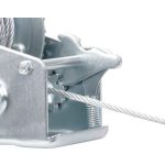 Csörlő, Strend Pro HW-100-800, ezüst, racsnis, kézi, 10 m acélkötél, 4,8 mm kötélátmérő, 800 kg teherbírás