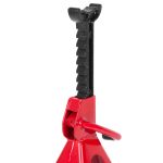 Emelőbak, Strend Pro T42001, piros, 2000 kg teherbírás, 28–43 cm állítható magasság, dupla reteszelés, öntöttvas tartórésszel, 2 db-os csomag