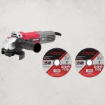 Elektromos sarokcsiszoló, Worcraft AG08-125P, piros/szürke, 125 mm, 710 W, 12 000 fordulat/perc, 230 V, 2 db koronggal