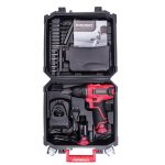 Akkumulátoros fúró-csavarozó, Worcraft CD-12LiA, piros/fekete, 24 Nm, 0-1300 fordulat/perc, 12 V Li-Ion, 2 x 1,3 Ah, tartozékokkal, akkumulátorral és töltővel, hordtáskában