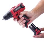 Akkumulátoros fúró-csavarozó, Worcraft CD-12LiA, piros/fekete, 24 Nm, 0-1300 fordulat/perc, 12 V Li-Ion, 2 x 1,3 Ah, tartozékokkal, akkumulátorral és töltővel, hordtáskában