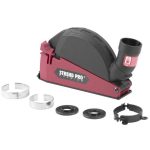 Sarokcsiszoló elszívó burkolat, Strend Pro CDS5, piros/fekete, 115 / 125 mm sarokcsiszolóhoz, porszívóhoz csatlakoztatható