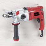 Elektromos ütvefúró, Worcraft ID-1050, ezüst/piros, 1050 W, 16 mm tokmány, kétfokozatú, 0-1100 / 0-2800 fordulat/perc, jobb-bal forgás