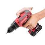 Akkumulátoros fúró-csavarozó, Worcraft CD-20LiH, piros/fekete, 50 Nm, 0-1500 fordulat/perc, 20 V Li-Ion, 2 x 2,0 Ah, akkumulátorral és töltővel, tartozékokkal, hordtáskában