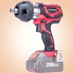 Akkumulátoros ütvecsavarozó, Worcraft CIW-S20Li ShareSYS, piros/fekete, 350 Nm, 0-2200 fordulat/perc, 20 V Li-Ion, dugókulcsokkal, akkumulátor és töltő nélkül