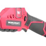 Akkumulátoros orrfűrész, Worcraft CSS-12Li, piros/fekete, 2 x 2,0 Ah 12 V Li-Ion,  0-2700 löket/perc, lökethossz: 20 mm, akkumulátorral, töltővel