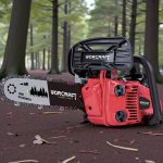 Benzinmotoros láncfűrész, Worcraft GCS26-10A, piros/fekete, 750 W, vezetősín: 25,4 cm, üzemanyagtartály: 230 ml, 160 ml olajtartály